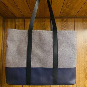 Everlane Leather & Twill Zip Tote